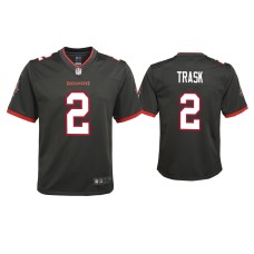 Youth Tampa Bay Buccaneers #2 Kyle Trask Pewter Game Jersey