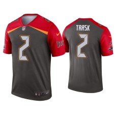 Men's Tampa Bay Buccaneers #2 Kyle Trask Pewter Inverted Legend Jersey