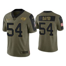 Men's Tampa Bay Buccaneers #54 Lavonte David Olive 2021 Salute To Service Limited Jersey