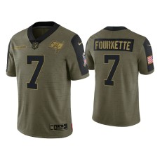 Men's Tampa Bay Buccaneers #7 Leonard Fournette Olive 2021 Salute To Service Limited Jersey