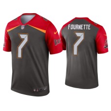 Men's Tampa Bay Buccaneers #7 Leonard Fournette Pewter Inverted Legend Jersey