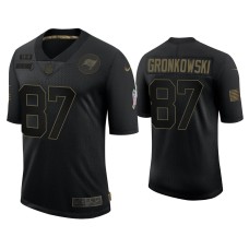 Men's Tampa Bay Buccaneers #87 Rob Gronkowski Black 2020 Salute to Service Limited Jersey