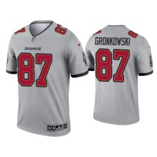 Men's Tampa Bay Buccaneers #87 Rob Gronkowski Gray Inverted Legend Jersey