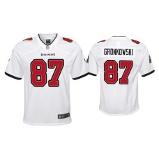 Youth Tampa Bay Buccaneers #87 Rob Gronkowski White Game Jersey