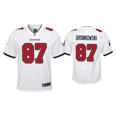 Youth Tampa Bay Buccaneers #87 Rob Gronkowski White Game Jersey