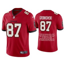 Men's Tampa Bay Buccaneers #87 Rob Gronkowski Red Career Highlight Limited Edition Jersey