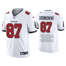 Men's Tampa Bay Buccaneers #87 Rob Gronkowski White Career Highlight Limited Edition Jersey