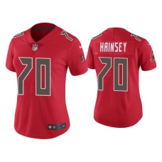 Women's Tampa Bay Buccaneers #70 Color Rush Limited Robert Hainsey Red Jersey