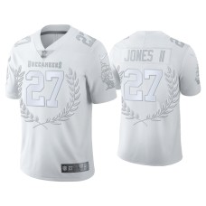 Men's Tampa Bay Buccaneers #27 Ronald Jones II White Platinum Limited Jersey