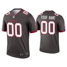 Men's Tampa Bay Buccaneers #0 Custom Pewter Legend Jersey