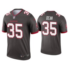 Men's Tampa Bay Buccaneers #35 Jamel Dean Pewter Legend Jersey