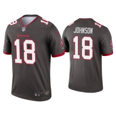 Men's Tampa Bay Buccaneers #18 Tyler Johnson Pewter Legend Jersey