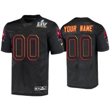 Men's Tampa Bay Buccaneers #0 Custom Black Super Bowl LV Jersey