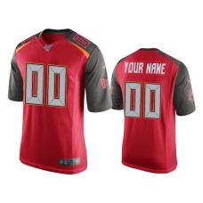 Men's Tampa Bay Buccaneers #0 100th Season Custom Red Game Jersey