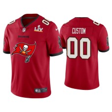 Men's Tampa Bay Buccaneers #0 Custom Super Bowl LV Champions Red Primary Logo Jersey