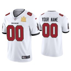 Men's Tampa Bay Buccaneers #0 Custom Super Bowl LV Champions White Vapor Limited Jersey