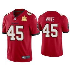 Men's Tampa Bay Buccaneers #45 Devin White Super Bowl LV Champions Red Vapor Limited Jersey