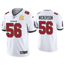 Men's Tampa Bay Buccaneers #56 Hardy Nickerson Super Bowl LV Champions White Vapor Limited Jersey