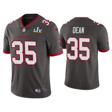 Men's Tampa Bay Buccaneers #35 Jamel Dean Super Bowl LV Pewter Vapor Limited Jersey