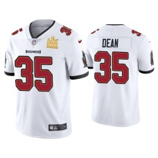 Men's Tampa Bay Buccaneers #35 Jamel Dean Super Bowl LV Champions White Vapor Limited Jersey