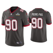 Men's Tampa Bay Buccaneers #90 Jason Pierre-Paul Super Bowl LV Pewter Vapor Limited Jersey