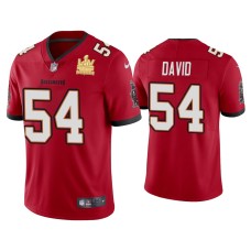 Men's Tampa Bay Buccaneers #54 Lavonte David Super Bowl LV Champions Red Vapor Limited Jersey