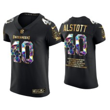 Men's Tampa Bay Buccaneers #40 Mike Alstott Black 2021 Career Highlights Diamond Edition Jersey