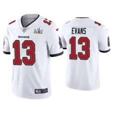 Men's Tampa Bay Buccaneers #13 Mike Evans Super Bowl LV White Vapor Limited Jersey