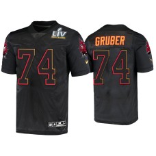 Men's Tampa Bay Buccaneers #74 Paul Gruber Black Super Bowl LV Jersey