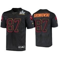 Men's Tampa Bay Buccaneers #87 Rob Gronkowski Black Super Bowl LV Jersey