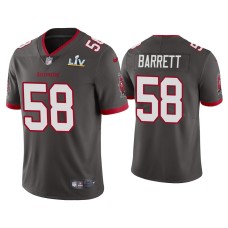 Men's Tampa Bay Buccaneers #58 Shaquil Barrett Super Bowl LV Pewter Vapor Limited Jersey