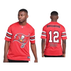 Men's Tampa Bay Buccaneers #12 Tom Brady Red Team Logo Replica Jersey