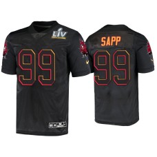 Men's Tampa Bay Buccaneers #99 Warren Sapp Black Super Bowl LV Jersey