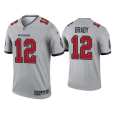 Men's Tampa Bay Buccaneers #12 Tom Brady Gray Inverted Legend Jersey