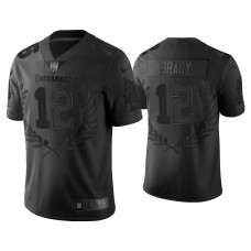 Men's Tampa Bay Buccaneers #12 Tom Brady Black Vapor Limited Platinum Jersey