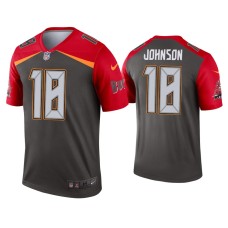 Men's Tampa Bay Buccaneers #18 Tyler Johnson Pewter Inverted Legend Jersey