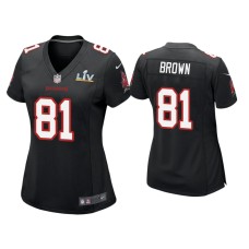 Women's Tampa Bay Buccaneers #81 Antonio Brown Super Bowl LV Black Game Fashion Jersey