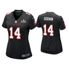 Women's Tampa Bay Buccaneers #14 Chris Godwin Super Bowl LV Black Game Fashion Jersey