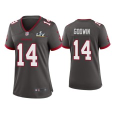 Women's Tampa Bay Buccaneers #14 Chris Godwin Super Bowl LV Pewter Game Jersey