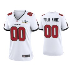 Women's Tampa Bay Buccaneers #0 Custom Super Bowl LV White Game Jersey