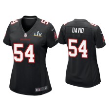 Women's Tampa Bay Buccaneers #54 Lavonte David Super Bowl LV Black Game Fashion Jersey