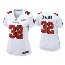 Women's Tampa Bay Buccaneers #32 Mike Edwards Super Bowl LV White Game Fashion Jersey