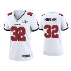 Women's Tampa Bay Buccaneers #32 Mike Edwards Super Bowl LV White Game Jersey