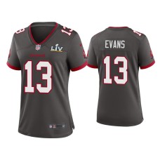 Women's Tampa Bay Buccaneers #13 Mike Evans Super Bowl LV Pewter Game Jersey