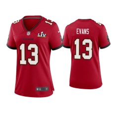 Women's Tampa Bay Buccaneers #13 Mike Evans Super Bowl LV Red Game Jersey