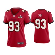 Women's Tampa Bay Buccaneers #93 Ndamukong Suh Super Bowl LV Red Game Jersey