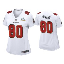 Women's Tampa Bay Buccaneers #80 O.J. Howard Super Bowl LV White Game Fashion Jersey