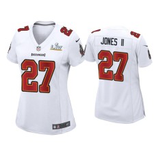 Women's Tampa Bay Buccaneers #27 Ronald Jones II Super Bowl LV White Game Fashion Jersey