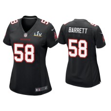 Women's Tampa Bay Buccaneers #58 Shaquil Barrett Super Bowl LV Black Game Fashion Jersey