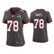 Women's Tampa Bay Buccaneers #78 Tristan Wirfs Super Bowl LV Pewter Game Jersey